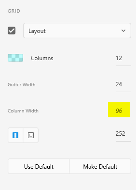 Setting up Adobe XD grids